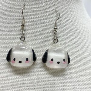 Pochacco Kawaii Anime Cartoon Resin Dangle Earrings NEW